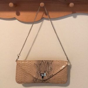 Faux Python Envelope Wristlet/Clutch